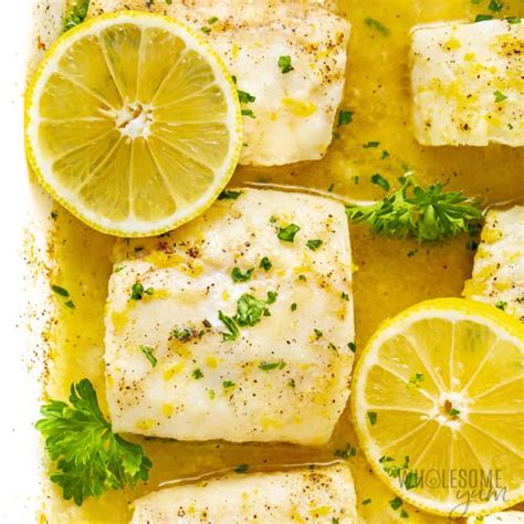 Halibut Recipe With Lemon Butter Sauce Wholesome Yum