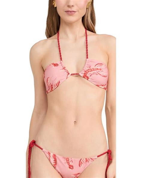 FARM Rio Lobsters Bikini Top In Pink Lyst