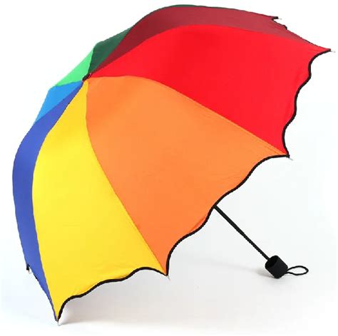 umbrella lovely lotus leaf edge arched rainbow umbrella seventy percent ...