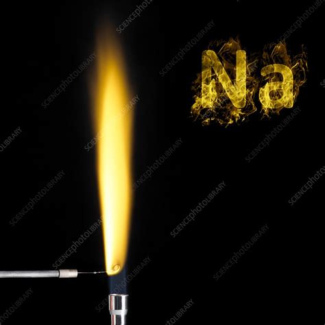 Sodium flame test - Stock Image - C024/3448 - Science Photo Library