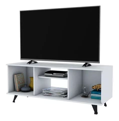 Mesa De Tv Central Branca Estant Mt Mercadolivre