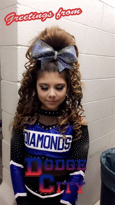 Glamorous Half Up Teased Hair For Cheerleaders