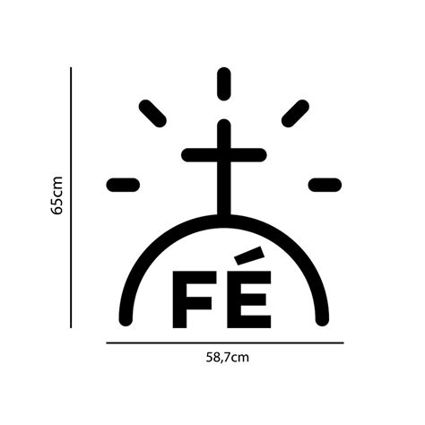 Adesivo De Parede Fé Com Cruz Acompanha Espátula Grátis No Elo7 Kanto Store Ab3241