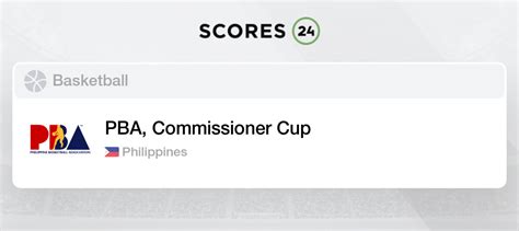 PBA Commissioner Cup Fixtures Schedule Matches Latest Scores And