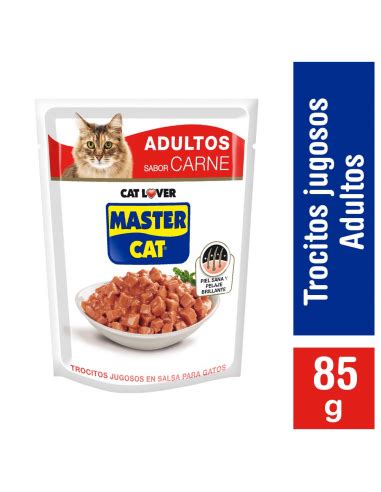 Master Cat Trocitos Jugosos Carne