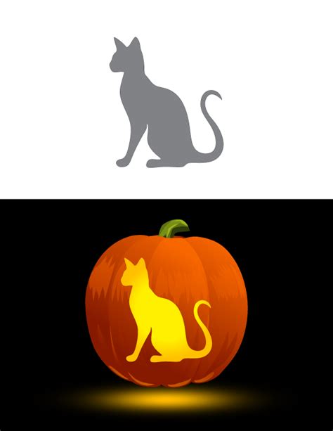 Cat Pumpkin Stencil Printable Instant Download Please Read Before