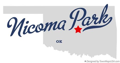 Map of Nicoma Park, OK, Oklahoma