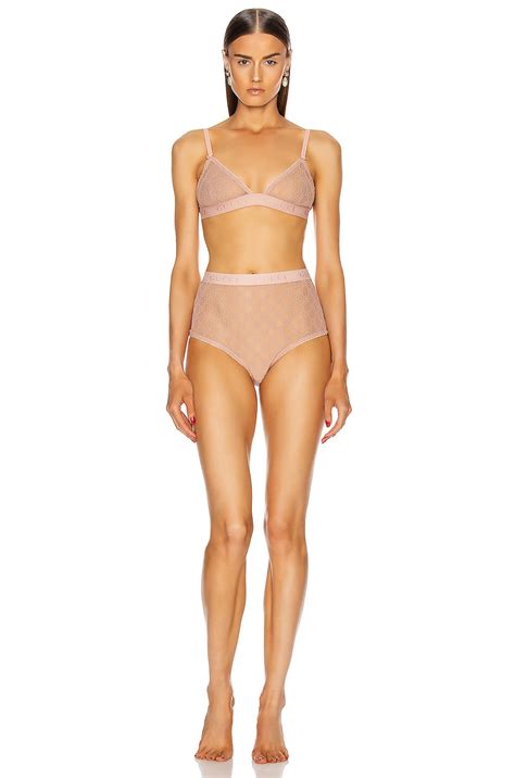 Gucci Lingerie Set In Pale Pink Fwrd