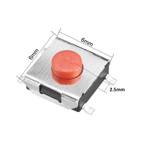 Koodmax-6X6 2.5Mm Mini Mikro Pcb Smd Smt Push Button Anlık Buton Düğme ...