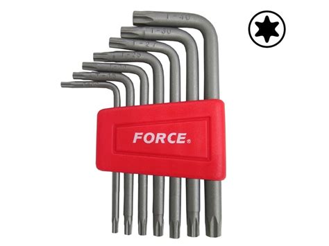 Ключ звезда Г-образен Т10-Т40 7части FORCE 5071 | Markita.net