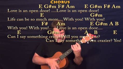 Love Is An Open Door Frozen Bariuke Cover Lesson With Chords Lyrics