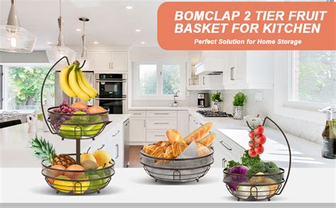 Bomclap St Ckig Obst Etagere Obstkorb Mit Bananenhalter Etagen