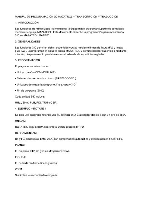 Mazatrol Programming Manual 8