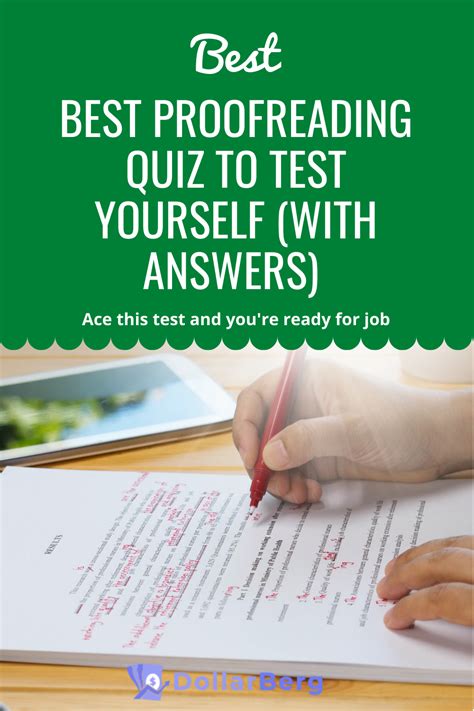 Proofreading Quiz With Answers