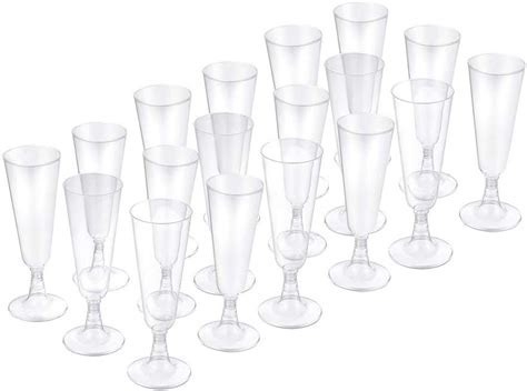 Flûtes à champagne jetables en plastique transparent pour fête de