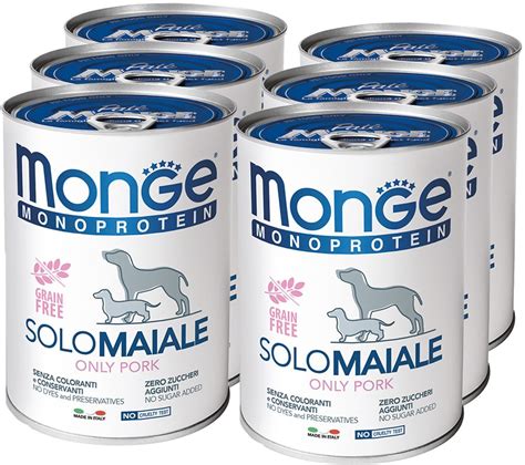 Консервы Monge Dog Monoprotein Solo, для собак, паштет из свинины, 6 шт ...