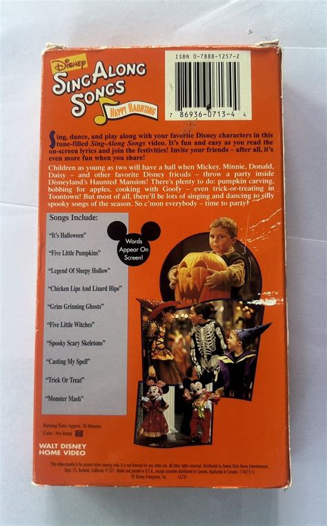 Mavin Disney Sing Along Songs Happy Haunting Party At Disneyland Vhs