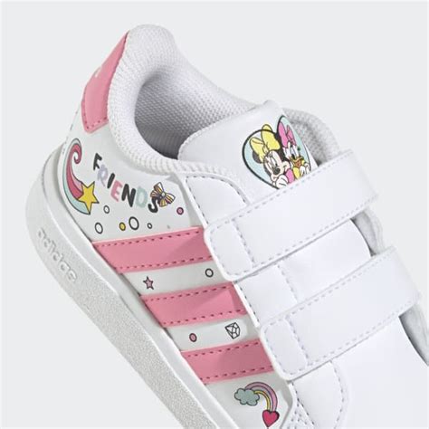 Adidas Minnie Mouse Grand Court Elastic Laces And Top Strap Shoes