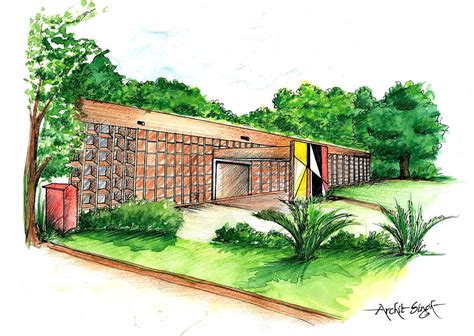 Chandigarh College Of Architecture Painting by Archit Singh