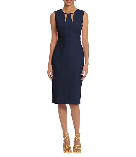 Dillards Donna Morgan V Neck Stertch Crepe Sheath Outlet