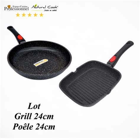 Poêle 24cm Grill 24cm Espace Cuisine Professionnel