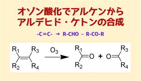 オゾン酸化で二重結合をケトン・アルデヒドに変換！ ネットdeカガク