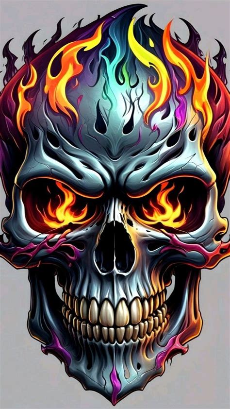 Pin By Razor Picz On FEATURED PICZ Colorful Skull Art Skull Art