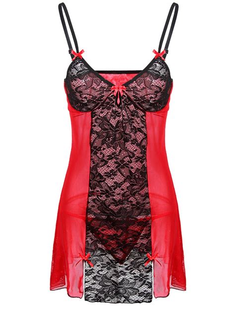 Robe De Nuit Nuisette Lingerie Sexy Epaule à Bretelle De Grande Taille