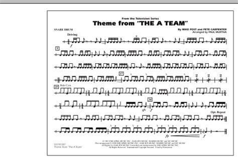 Theme From The A Team Snare Drum By Paul Murtha Sheet Music For