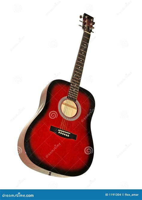 Red Acoustic Guitar Stock Images - Image: 1191304