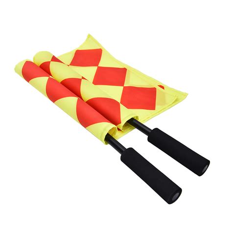 Champion Sports Official Soccer Linesmen Referee Flags Set Of 2 Diamond