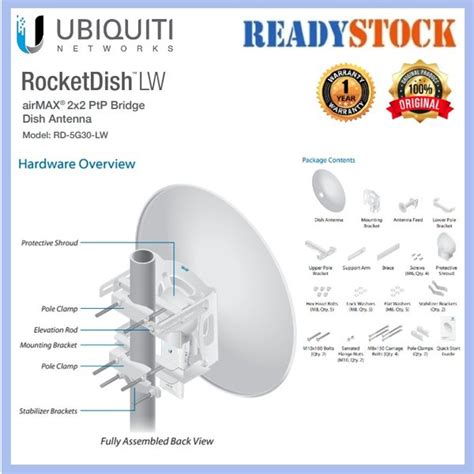 Jual Ubiquiti Rd G Lw Ghz Dbi Light Weight Dual Pol Parabolic