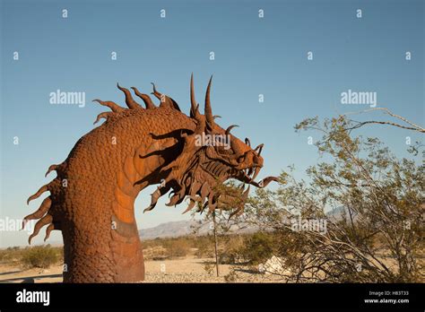 Ricard Breceda Metal Sculptures in Borrego Springs Desert Stock Photo ...