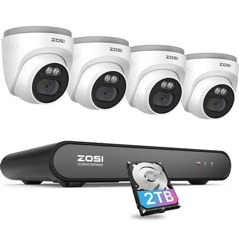 Zosi Mp Channel Tb Poe Nvr Security Camera System With Mp Wired