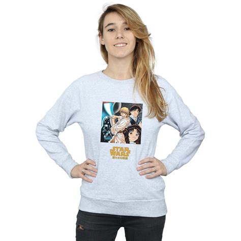 Star Wars Womens Anime Poster Sweatshirt Walmart