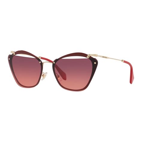 Miu Miu Miu Miu Noir Sunglasses Cat Eye With Cut Out Lenses Pink Sunglasses Miu Miu