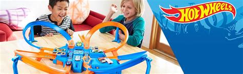Hot Wheels Criss Cross Crash Motorized Track Set 4 High Speed Crash Zones 4 Way Booster 4