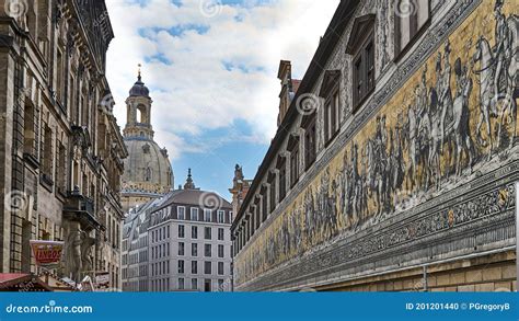 The Meissen Porcelain Mosaic In Dresden Germany Editorial Image