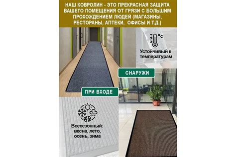 Ковролин на резиновой основе QUINGDAO TOPLIT 100x900 для дома и офиса ...