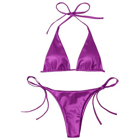 MSJUHEG Halter String Womens Bikini Bathing Suit For Women Bikini Sets