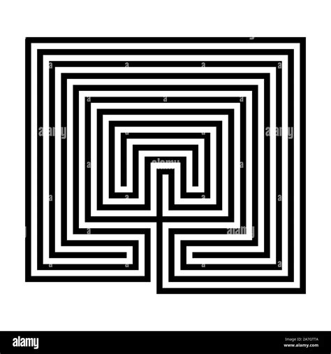 Cretan square labyrinth symbol Stock Photo - Alamy