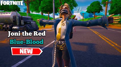 NEW JONI THE RED BLUE BLOOD STYLE SKIN GAMEPLAY FORTNITE CREW PACK