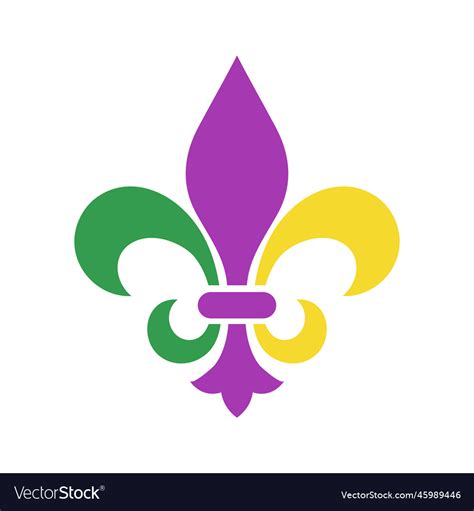 Mardi gras symbol fleur de lis logo Royalty Free Vector