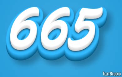 665 Text Effect and Logo Design Number