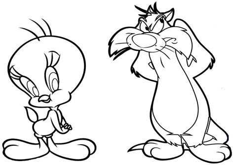 Desenho Frajola E Piu Piu - Desenhos de Piu Piu e Frajola - Desenhos Imprimir