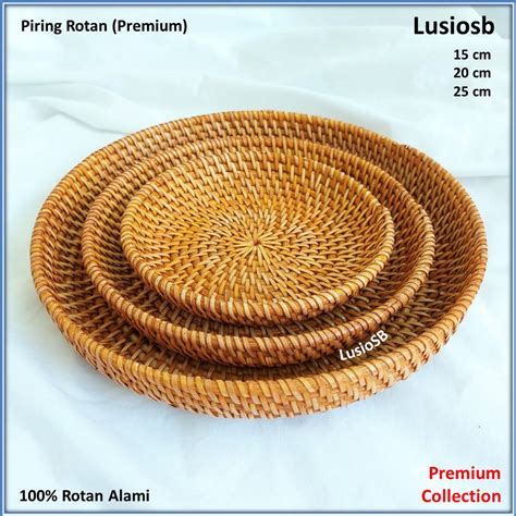 Jual Piring Rotan Premium Piring Rotan Buah Piring Rotan Dekorasi