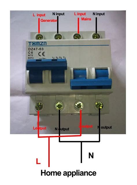 2p 16a Mts Dual Power Manual Transfer Switch Circuit Breaker Mcb New 16 Ampere 50hz 60hz 400v