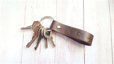 Custom Leather Keyring - Etsy