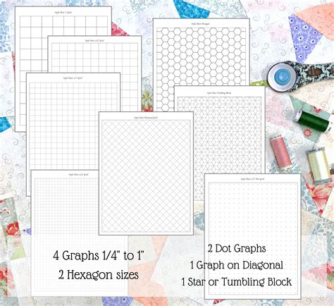 Quilter's Design Graph Paper - 10 Graph Paper Grids