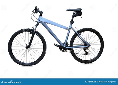 Blue Mountain Bike Isolated Over White Stock Image Image Of Bicycle